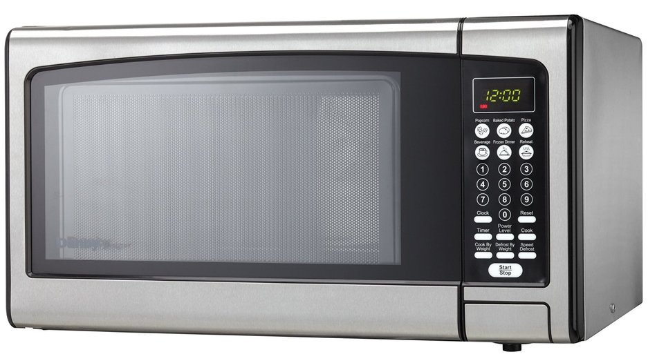 Danby Designer 0.7 cu.ft. Countertop Microwave, Black/Stainless Steel N2