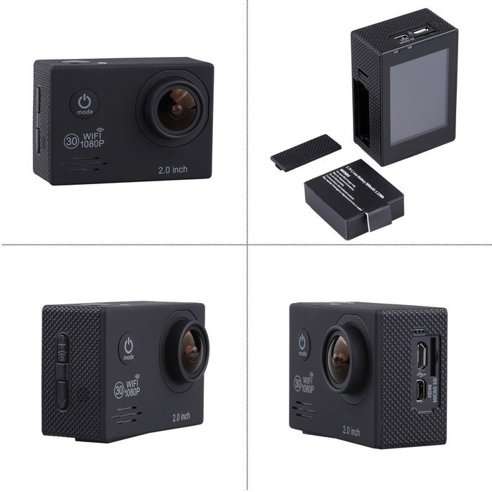 Sports Camera, MIFAVOR WiFi Action Camera Waterproof Full 1080P HD Video Camcorder with Accessories Kit N3