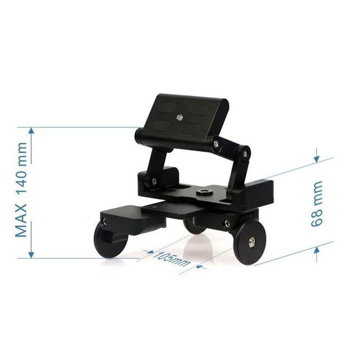 Mojoyce Foldable Tricycle Rail Cars 1/4'' Screw Mount Plate for DSLR Camera Gopro N6