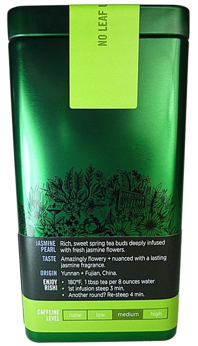 Rishi Tea Jasmine Pearl Green Loose Leaf Tea, 3 Ounce Tin (Pack of 2) N3