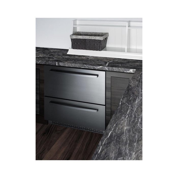 Summit SP7D2 30" Drawer Refrigerator with 5.3 cu. ft. Capacity 2 Drawers Automatic Defrost LED Lighting Digital... N2