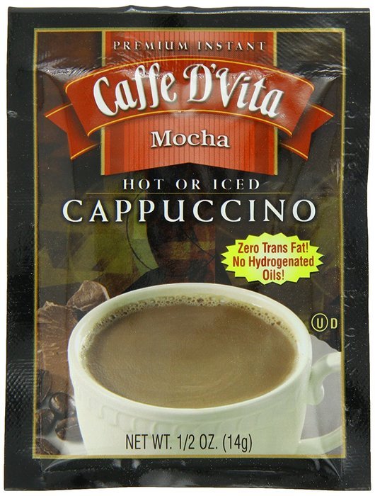 Caffe D'Vita Mocha Cappuccino Sugar Free, 7.5-Gram Single Serve Envelopes (Pack of 24) N29