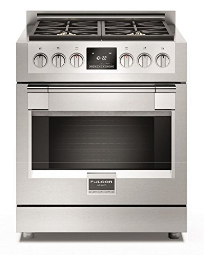 Fulgor Milano F6PDF304S1 Sofia 30" Dual Fuel Professional Range, Stainless Steel N2