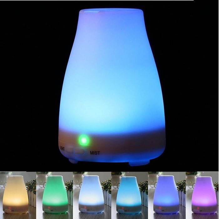 REDGO 100ml Aromatherapy Essential Oil Cool Mist Aroma Humidifier Diffuser Portable Ultrasonic with Color LED... N9