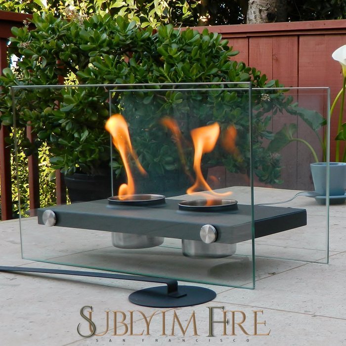 Tabletop Fireplace (Chiminea) Portable For Indoors/Outdoors. Uses Ethanol, Modern, Ventless, Does Not Emtit Unsafe... N3