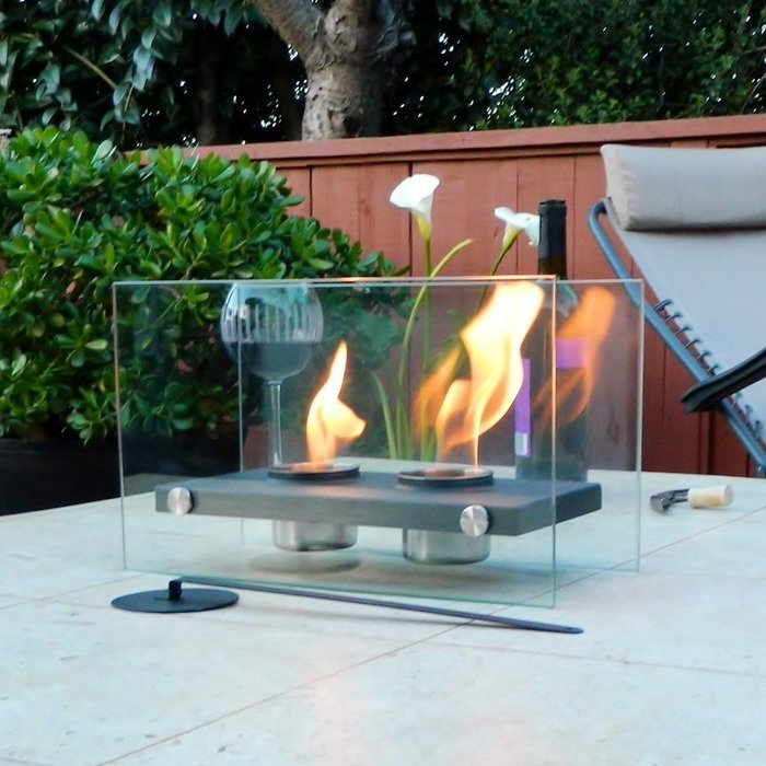 Tabletop Fireplace (Chiminea) Portable For Indoors/Outdoors. Uses Ethanol, Modern, Ventless, Does Not Emtit Unsafe... N5