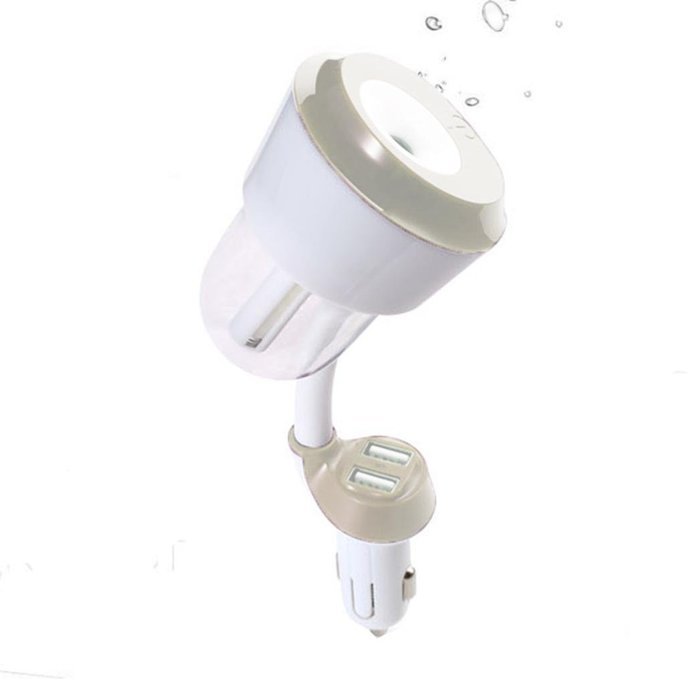 Ecosin Car Humidifier Air Purifier Freshener Travel Car Portable With USB Interface (Beige) N8