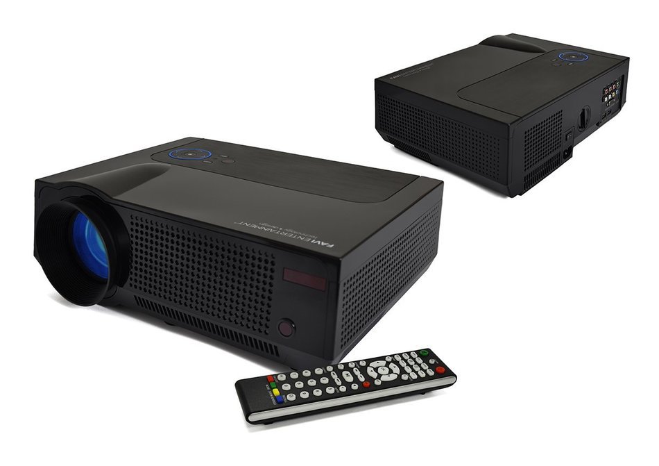 FAVI 4T Ultra-Bright LED LCD (HD 720p) Home Theater Projector - US Version (Includes Warranty) - Black (RIOHDLED4T-US1)