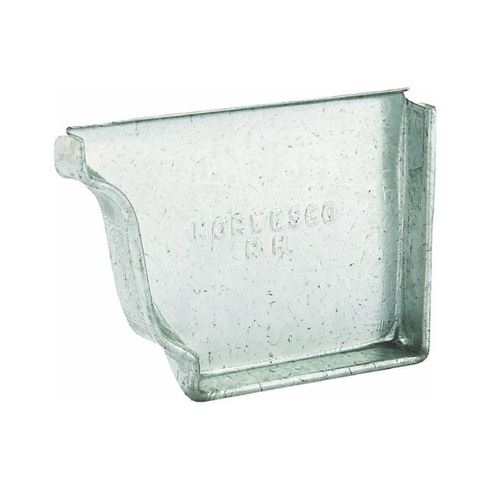 Construction Metals OG4ECRHG 4" Galvanized Right End Cap