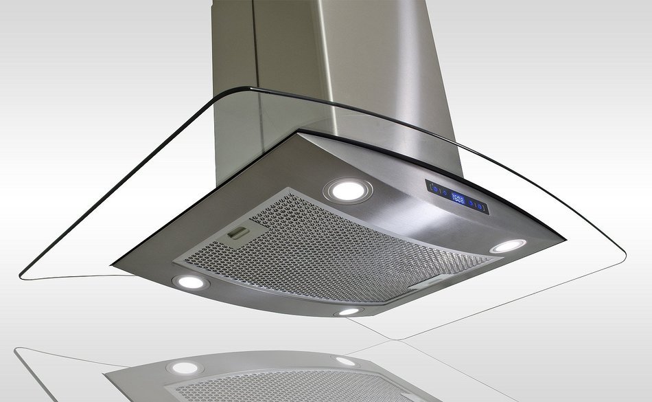 AKDY New 30" European Style Island Mount Stainless Steel Glass Range Hood Vent Touch Control AZ-688I/CS14 30" N3