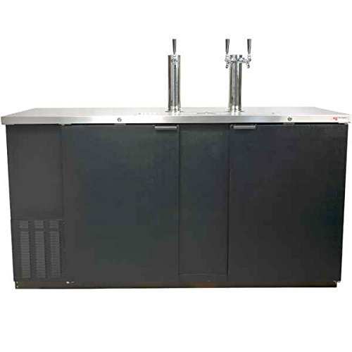 Direct Draw 3 Kegerator Refrigerator in Black with Glass Rinser