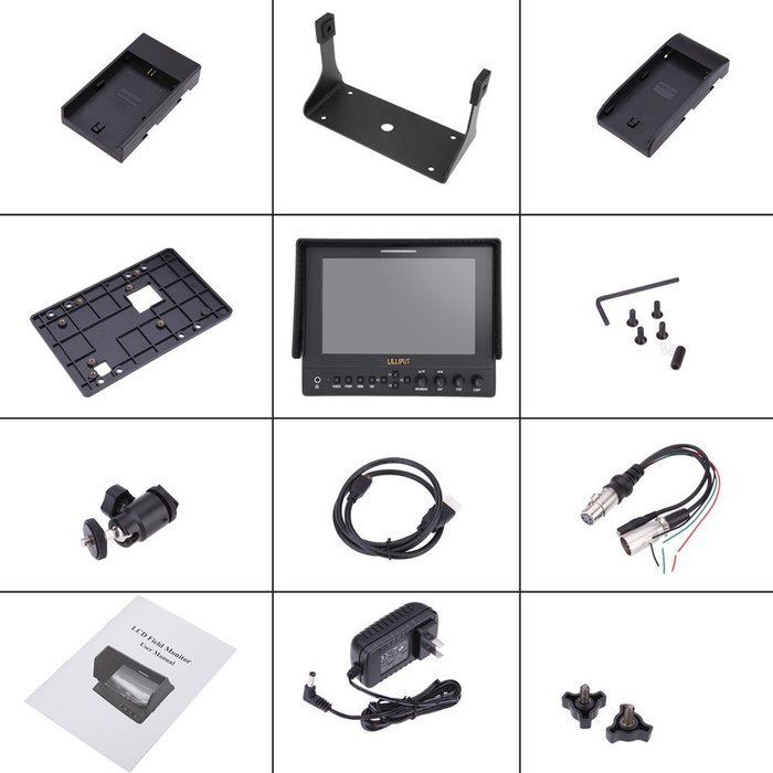 Andoer Lilliput 7" 663/S2 IPS 3G-SDI HDMI In Out HD Peaking Monitor BMCC for DSLR & Full HD Camcorder N5