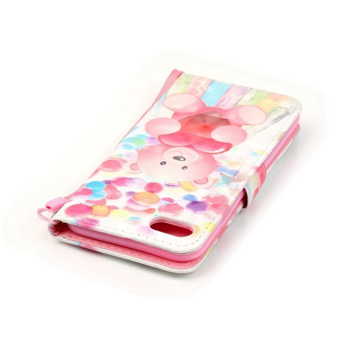 iPhone 7 Case,Yaheeda [3D Colored Drawing] [Flip Fit] Premium PU Leather Card-Slots Cash-Slots & Kickstand [Anti-Scratches... N41