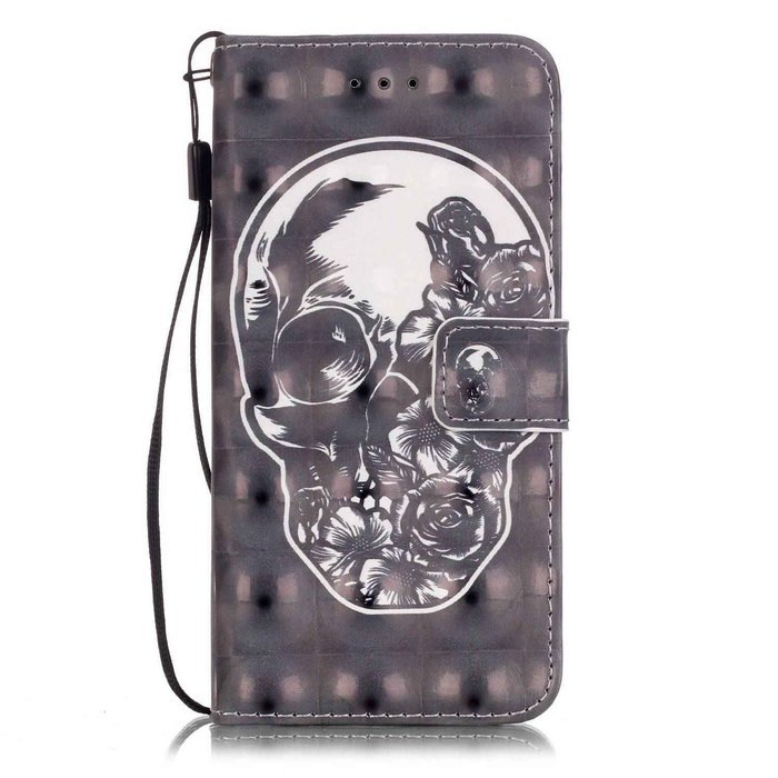 iPhone 7 Case,Yaheeda [3D Colored Drawing] [Flip Fit] Premium PU Leather Card-Slots Cash-Slots & Kickstand [Anti-Scratches... N42