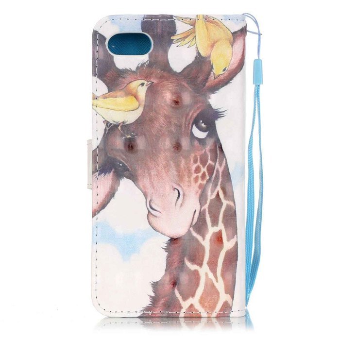 iPhone 7 Case,Yaheeda [3D Colored Drawing] [Flip Fit] Premium PU Leather Card-Slots Cash-Slots & Kickstand [Anti-Scratches... N54