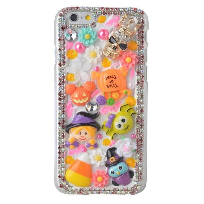 Spritech(TM) 3D Handmade Crystal Phone Case for iphone 6/6S Plus,Helloween Style Monster Pumpkin Design Smartphone... N4