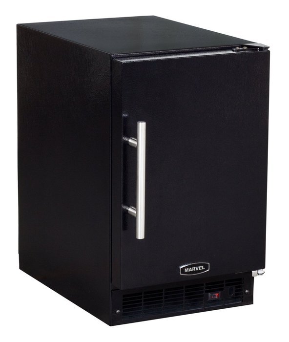 AGA Marvel 15iM-BB-F-R Compact Crescent Ice Machine with Right Hinge Door, Black, 15-Inch