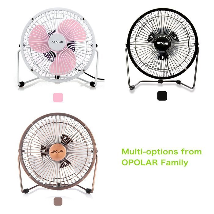 OPOLAR F501 Desktop USB Fan with Upgraded 6 Inch Blades, Enhanced Airflow, Lower Noise, Metal Design, USB Powered... N8