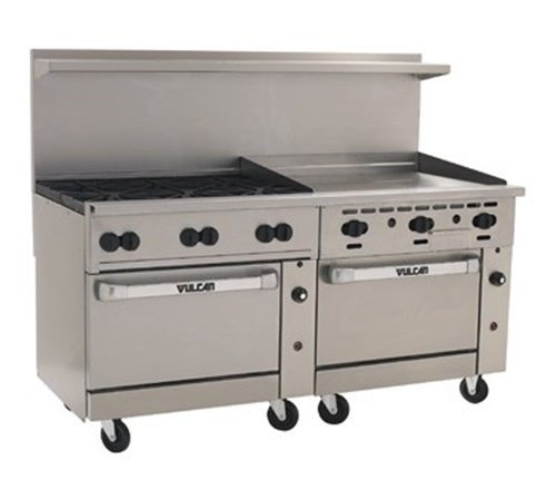 Vulcan 72SS-6B36GT Endurance Restaurant Range gas 72" (6) burners (1) 36" gridd