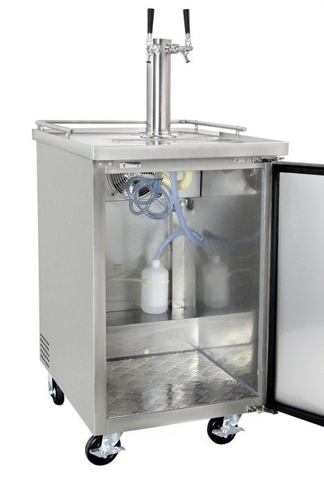 Kegco Commercial Grade Homebrew Kegerator Four Faucet Ball Lock Keg Dispenser Black N7