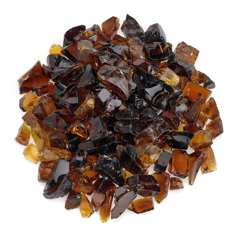 American Fireglass 9 to 12mm Fire Pit and Outdoor Fireplace Glass, Small, 10-Pound, Dark Blue N34