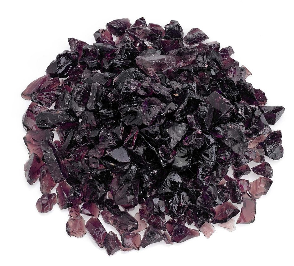American Fireglass 9 to 12mm Fire Pit and Outdoor Fireplace Glass, Small, 10-Pound, Dark Blue N39