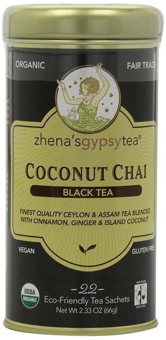 Zhena's Gypsy Tea, Coconut Chai, 22 Count Tea Sachets (Pack of 6) N2
