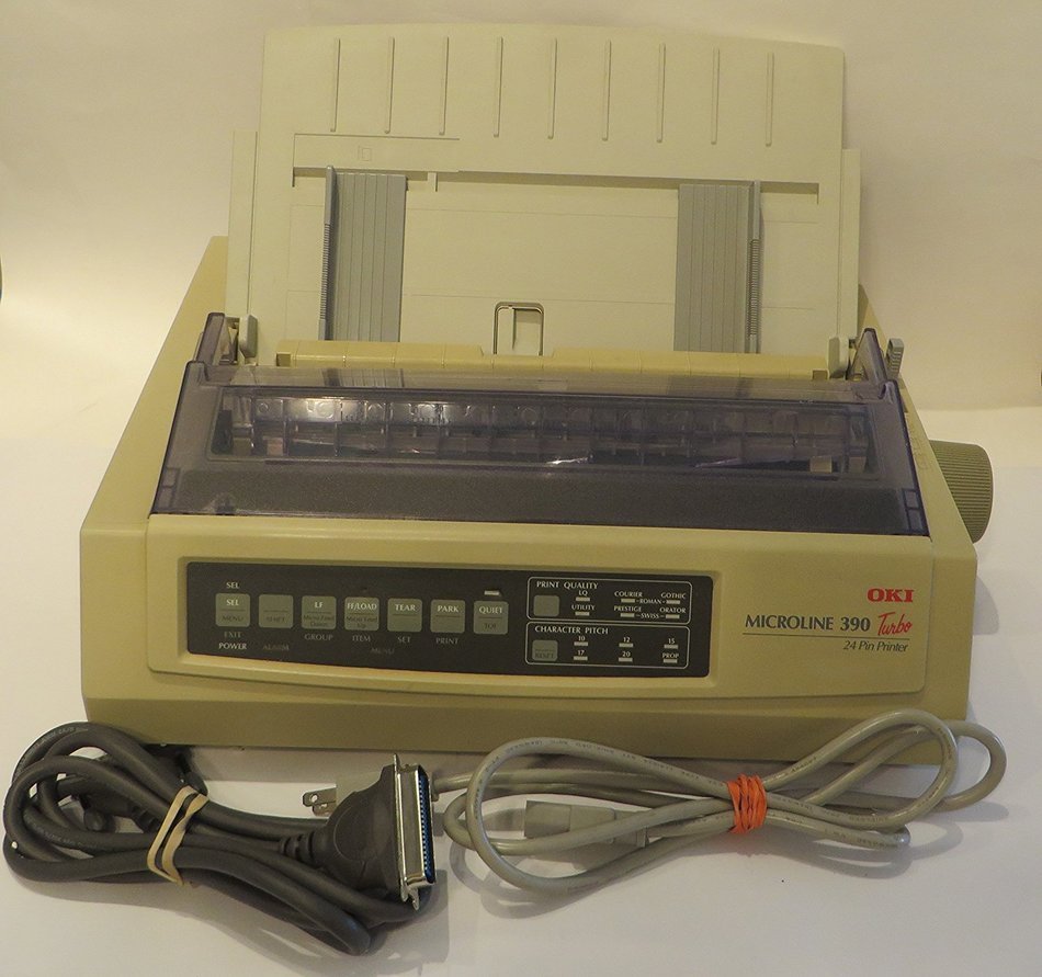OKI62411901 - Microline 390 24-Pin Dot Matrix Turbo Printer