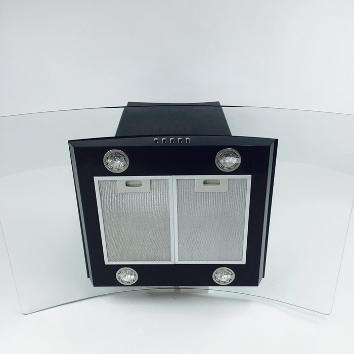 Eureka 30" European Style Glass Black Island Mount Range Vent Hood N2