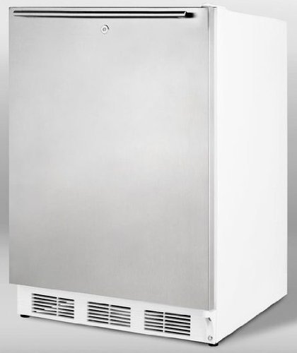 Summit AL750LSSHH 24" 5.5 Cu. Ft. Capacity Freestanding All-Refrigerator with Lock Automatic Defrost Adjustable...