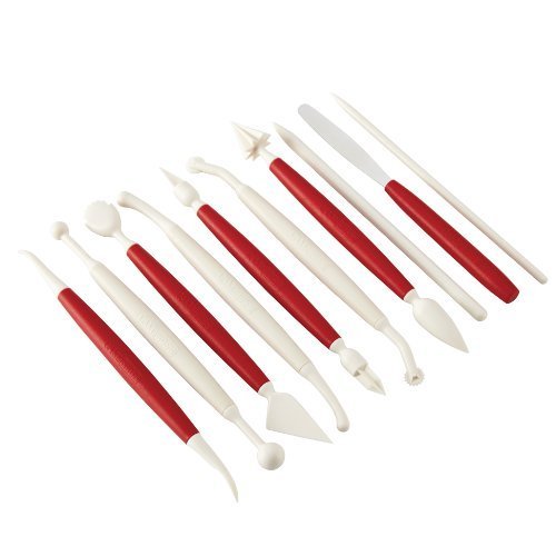 Cake Boss Decorating Tools 10-Piece Fondant and Gum Paste Decorating Tool Kit, Assorted by Cake Boss
