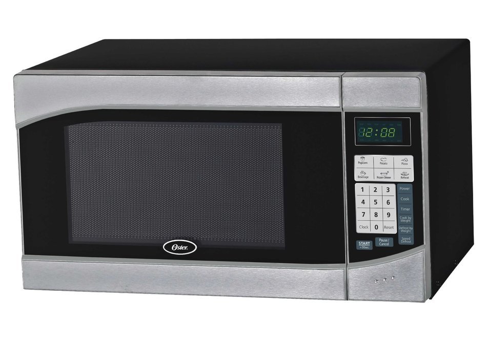 Microwave Oven Premium Compact Countertop Electric Stainless Steel Black 900 Watt Cookware with Turntable