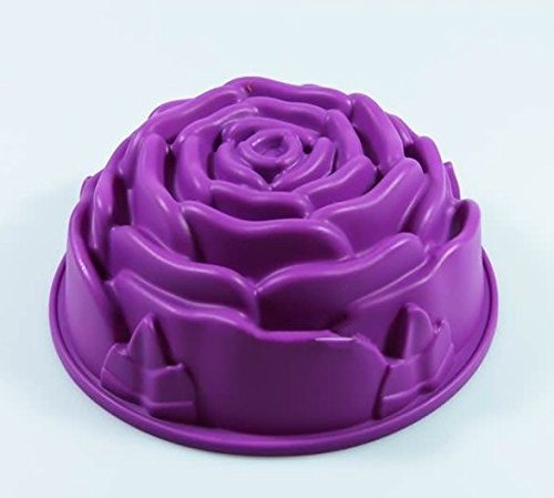 Romantic rose cake mold silicone cake mold (7inches, color random)
