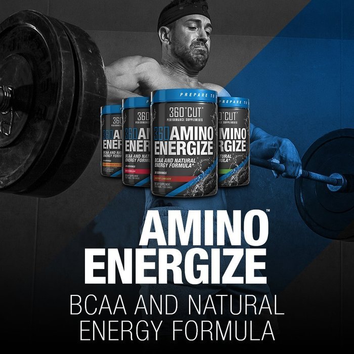 Best Tasting Amino Pre-workout, 360AMINO ENERGIZE Peach Lemonade Iced Tea with Raw Coconut Water Powder, Natural... N9