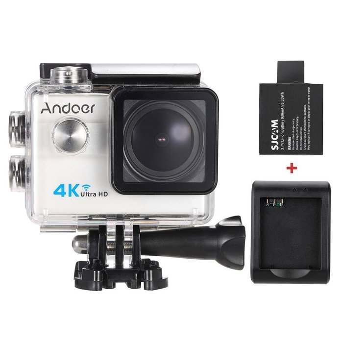 Andoer Ultra HD Action Sports Camera 2.0" LCD 16MP 4K 25FPS 1080P 60FPS 4X Zoom WiFi 25mm 173 Degree + Camera... N3