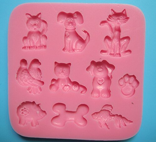 HSE Many kinds animal, cat, bird, pig, fish shape Silicone 3D Mold Cookware Dining Bar Non-Stick Cake Decorating...