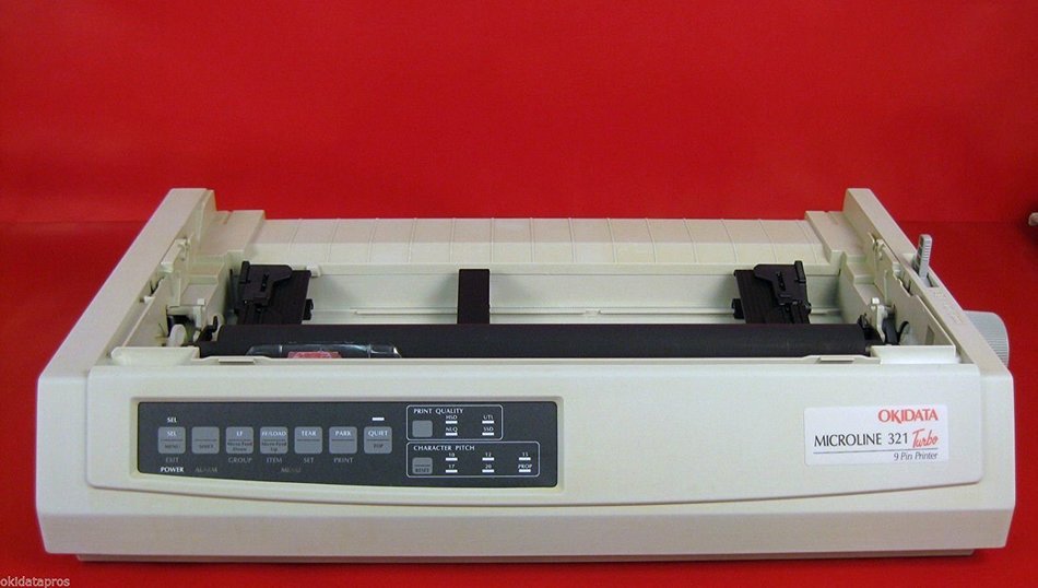 Oki MICROLINE 321 Turbo/N Dot Matrix Printer. ML321 TURBO/N 9PIN WIDE 435CPS PAR USB ENET 120V EPSON IBM DOT....