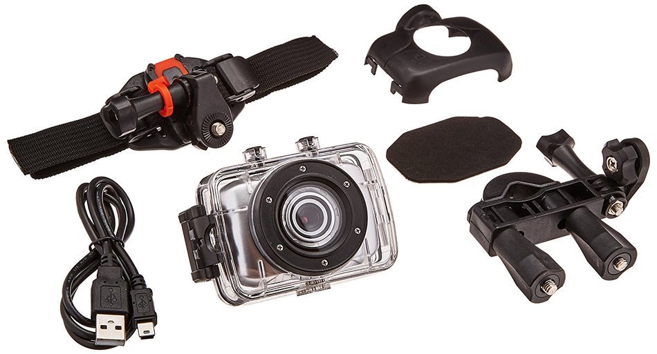 Proscan 1080P Sports & Action Video Camera with Wi-Fi, 2-Inch Screen, Waterproof Case and Accessories N3