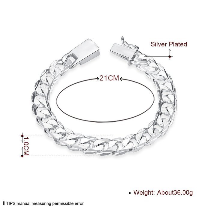 Yaheeda 10mm Wide Curb Chain Bracelet for Men Women Stainless Steel High Polished