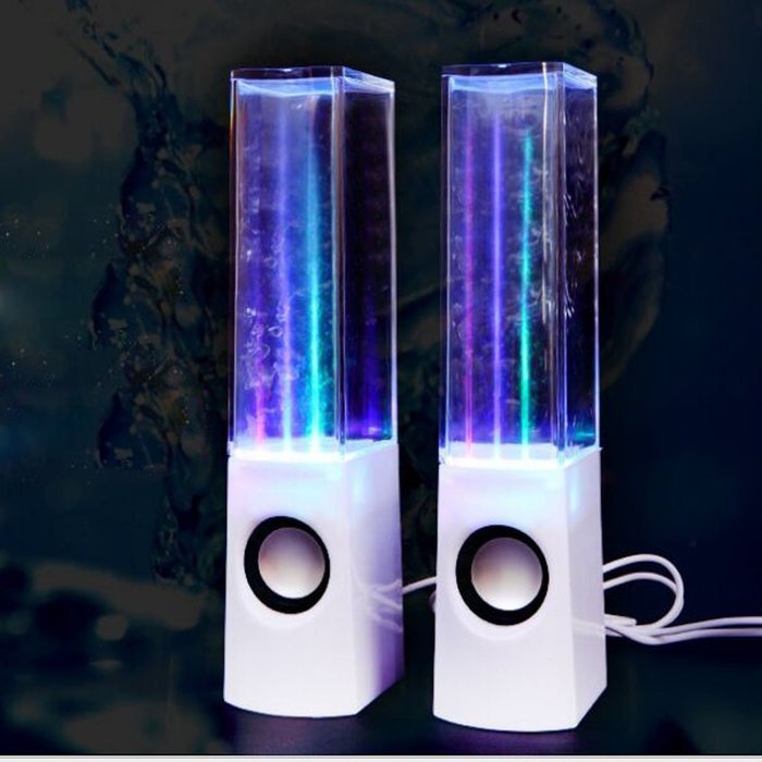 LED Light Dancing Water Show Music Fountain Bass Shock Speakers Amplifier Audio Player For Phones Computer Laptop...
