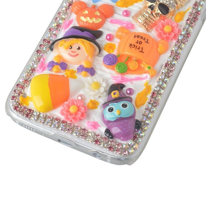 Spritech(TM) 3D Handmade Crystal Phone Case for Samsung Galaxy S7 Active,Helloween Style Monster Pumpkin Design... N5