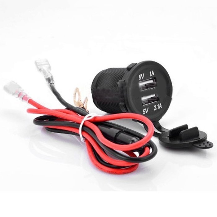 Spritech(TM) Car Charger Socket,USB Motorcycle Waterproof Dual USB Port For Truck Motorcycle N5