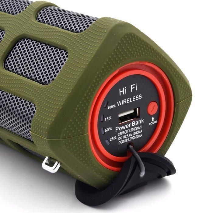 Domon&reg; Waterproof,Dustproof and Shockproof outdoor 7000mAh Power Bank Portable Shower Stereo wireless Bluetooth... N22