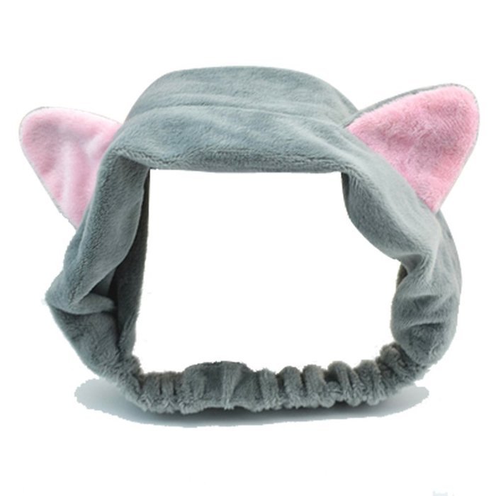 Yaheeda 3pcs Women Hair Band,Cat Ears Design Makeup Cosmetic Shower Sports Hairlace Elastic Headband,Pink N12