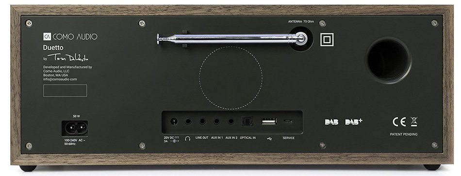 Como Audio Duetto Wireless Music System, Walnut/Black