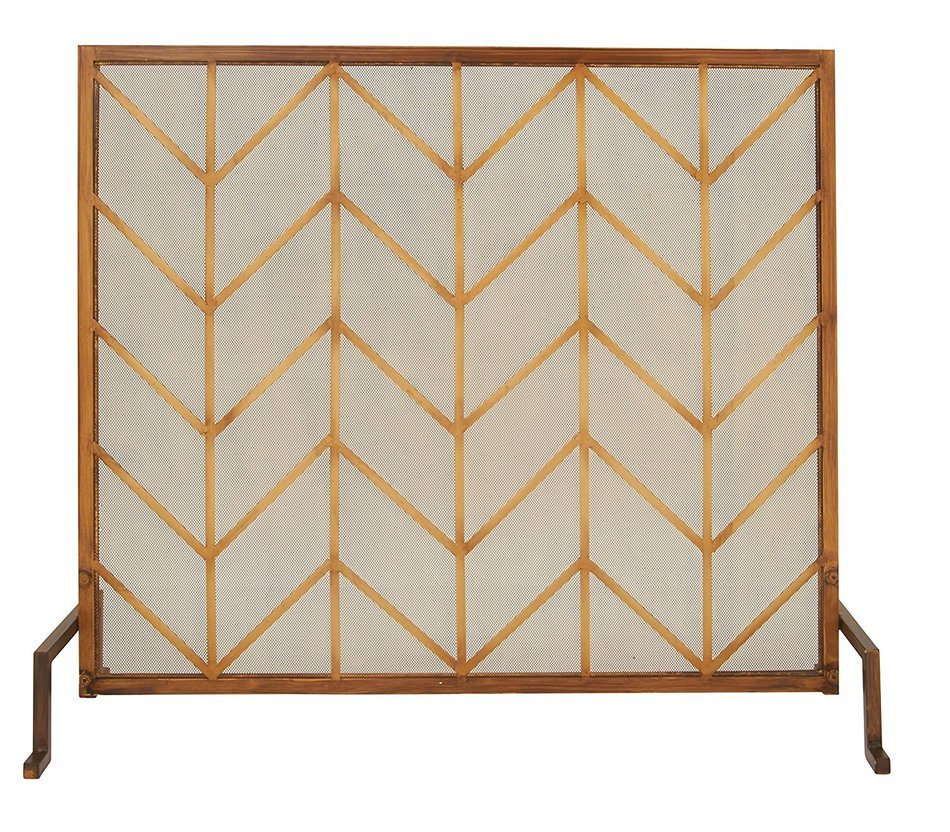 Deco 79 87445 Durable Metal Fire Screen, 36" W x 32" H