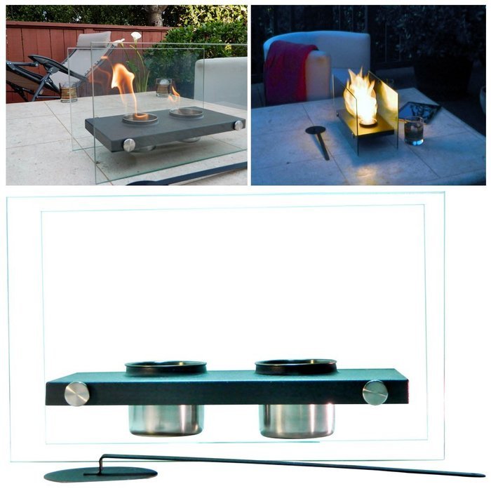 Tabletop Fireplace (Chiminea) Portable For Indoors/Outdoors. Uses Ethanol, Modern, Ventless, Does Not Emtit Unsafe... N7