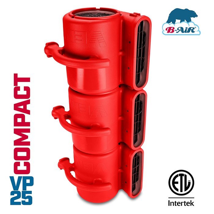 B-Air VP-25 Compact Lightweight Air Mover Carpet Dryer Blower Floor Fan N11