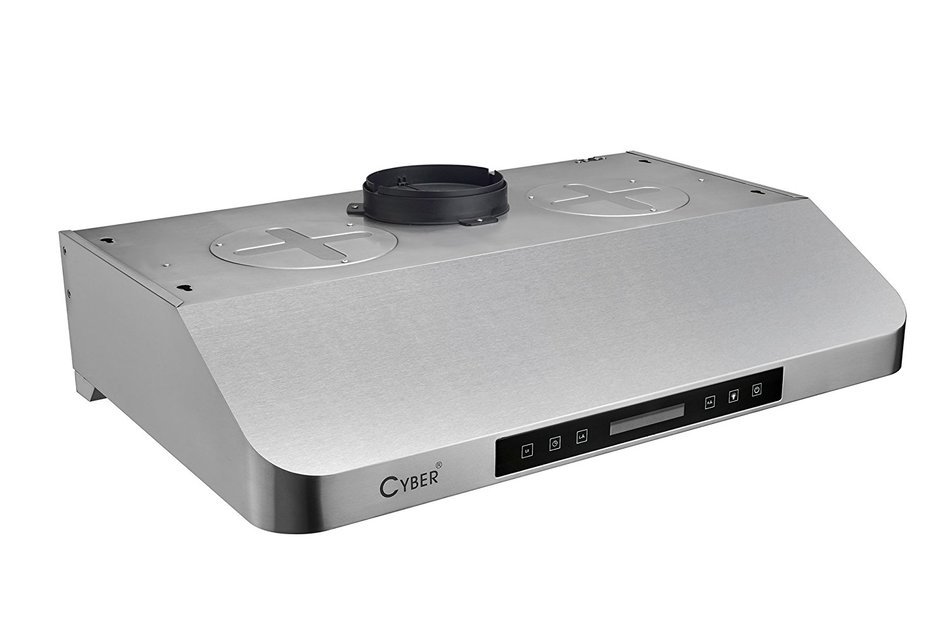 CYBER&reg; Minimalist Designed Seamless Stainless Steel Under Cabinet Range Hood 30" Touch Panel 900CFM N2