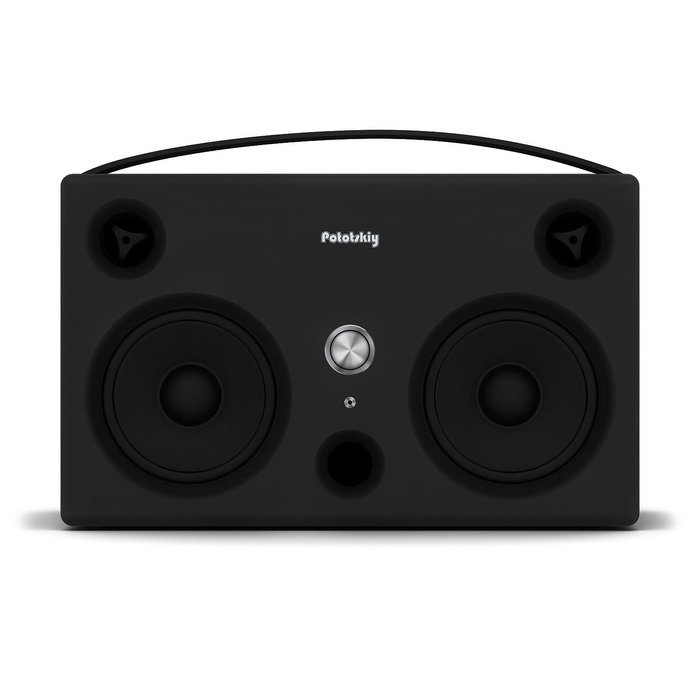 Vintage Charcoal Black Portable Audio Boombox, From 10 to 30 Hours Without Charging